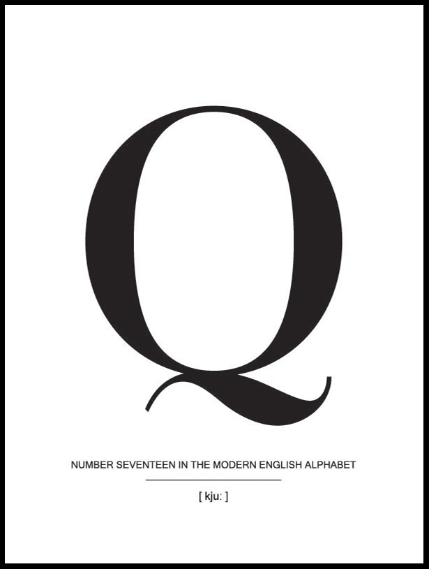 Letter Q Plakat