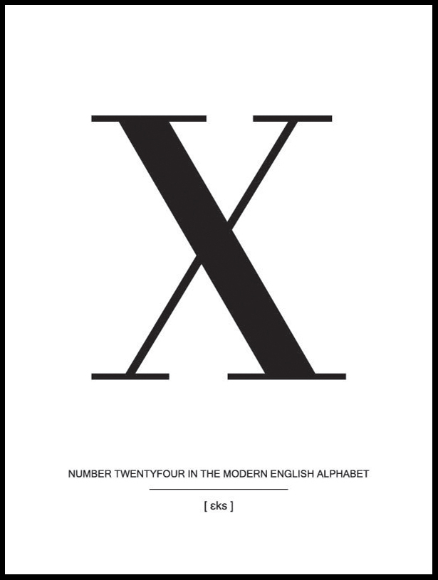 Letter X Plakat